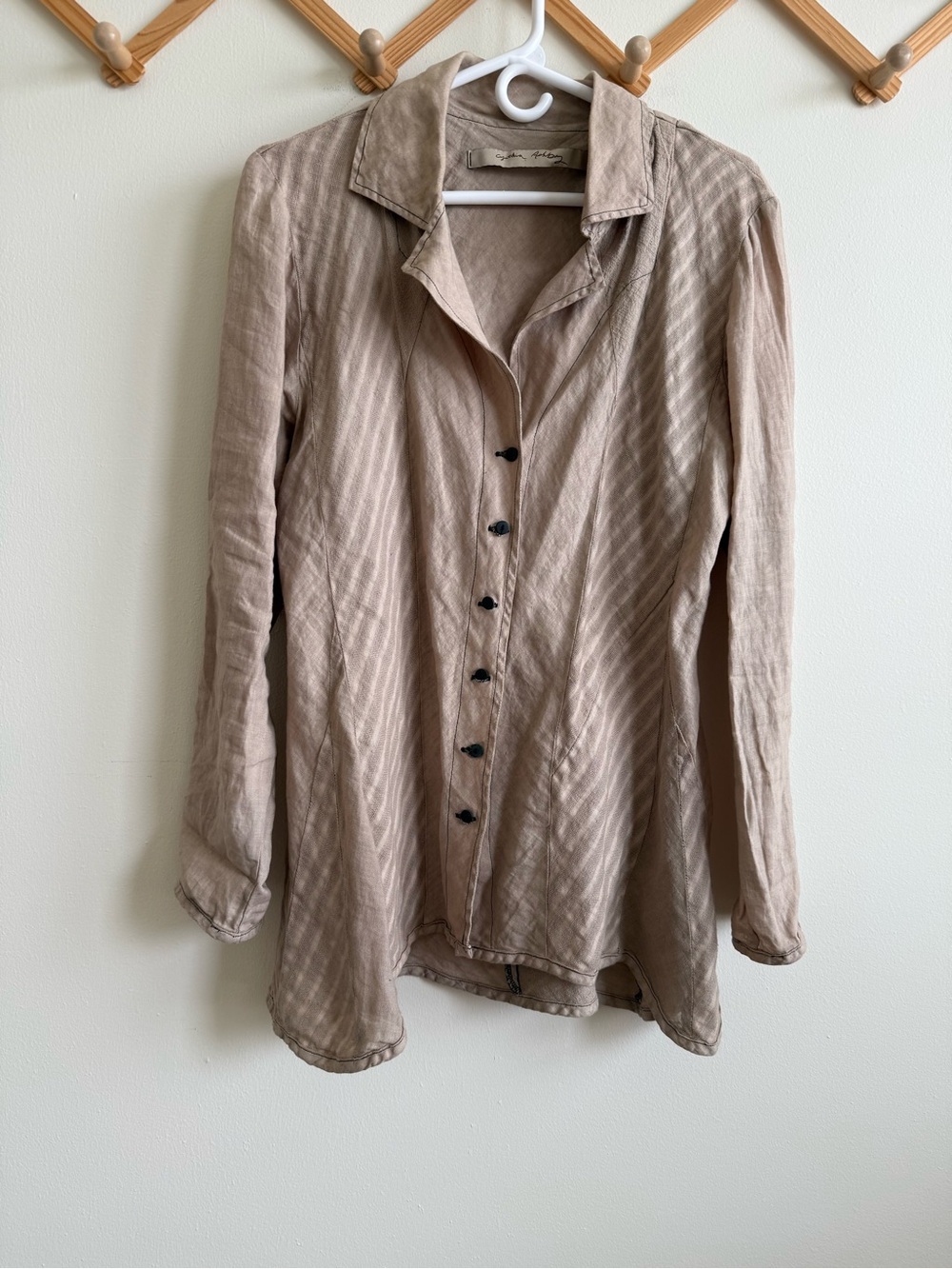 Cynthia Ashby 100% Linen Lagenlook Shirt